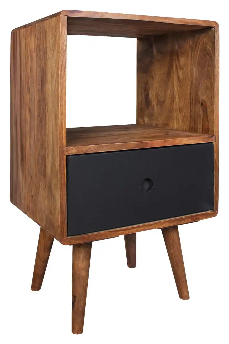 Bild 1 von Nachtkästchen Repa Sheesham ca. 40x70x35 cm Braun/Schwarz, Sheeshamfarben