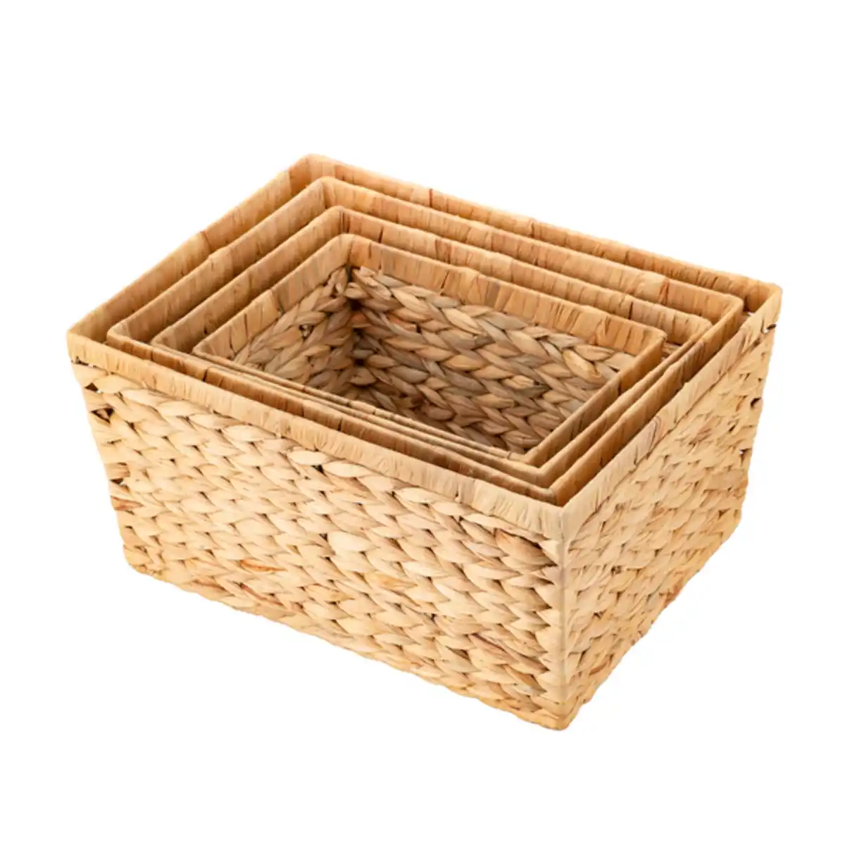 Bild 1 von Aufbewahrungskorb aus Wasserhyazinthe, 4er Set