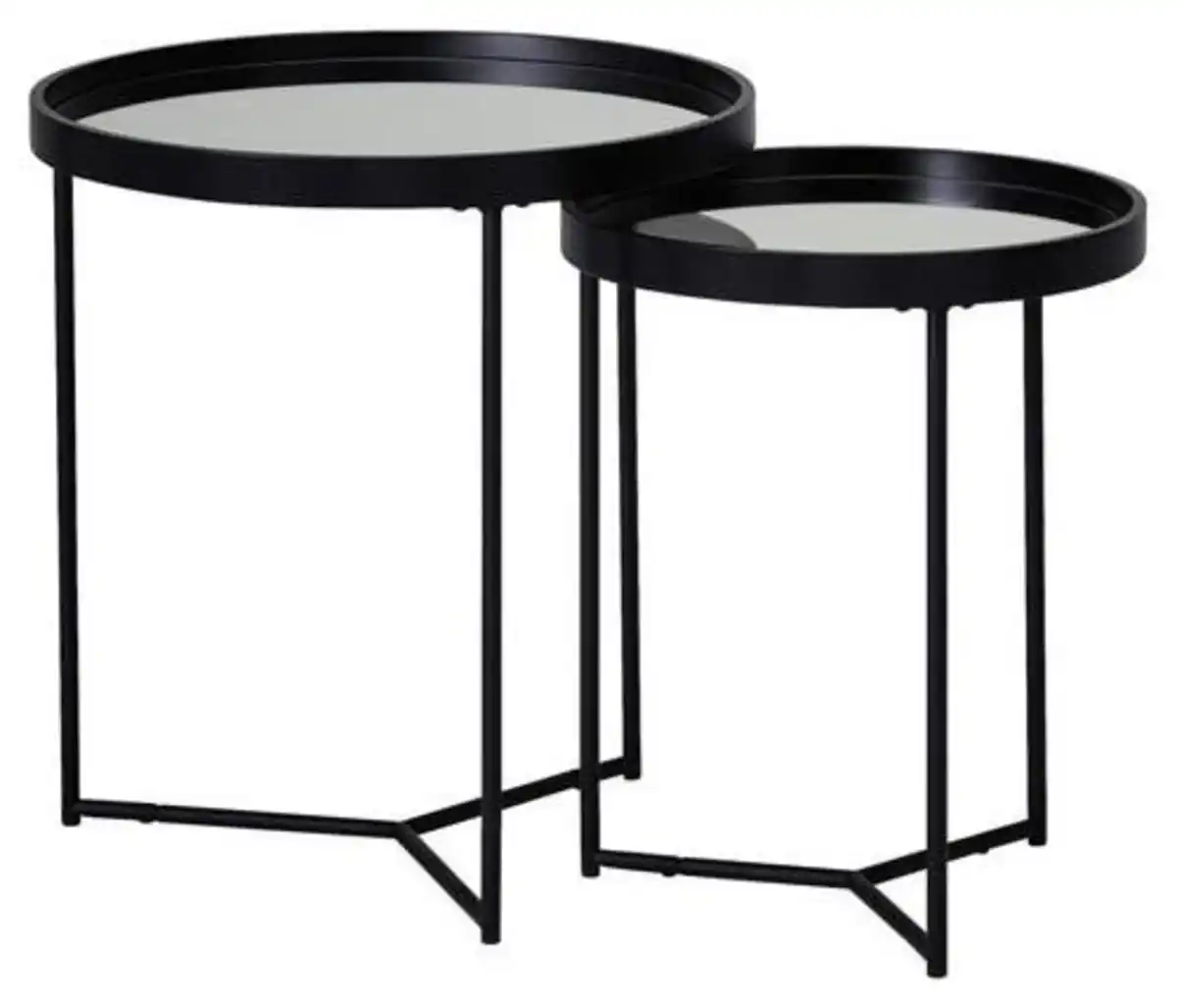 Bild 1 von Beistelltischset 'WL6.006', 2-er Set, schwarz, Schwarz