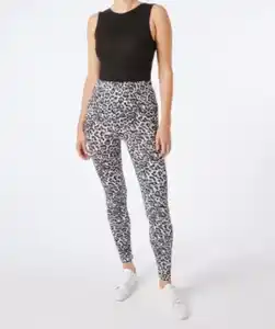 Leggings Leopardenprint, Leo Grau