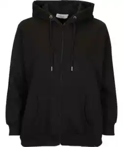 Sweatjacke, schwarz