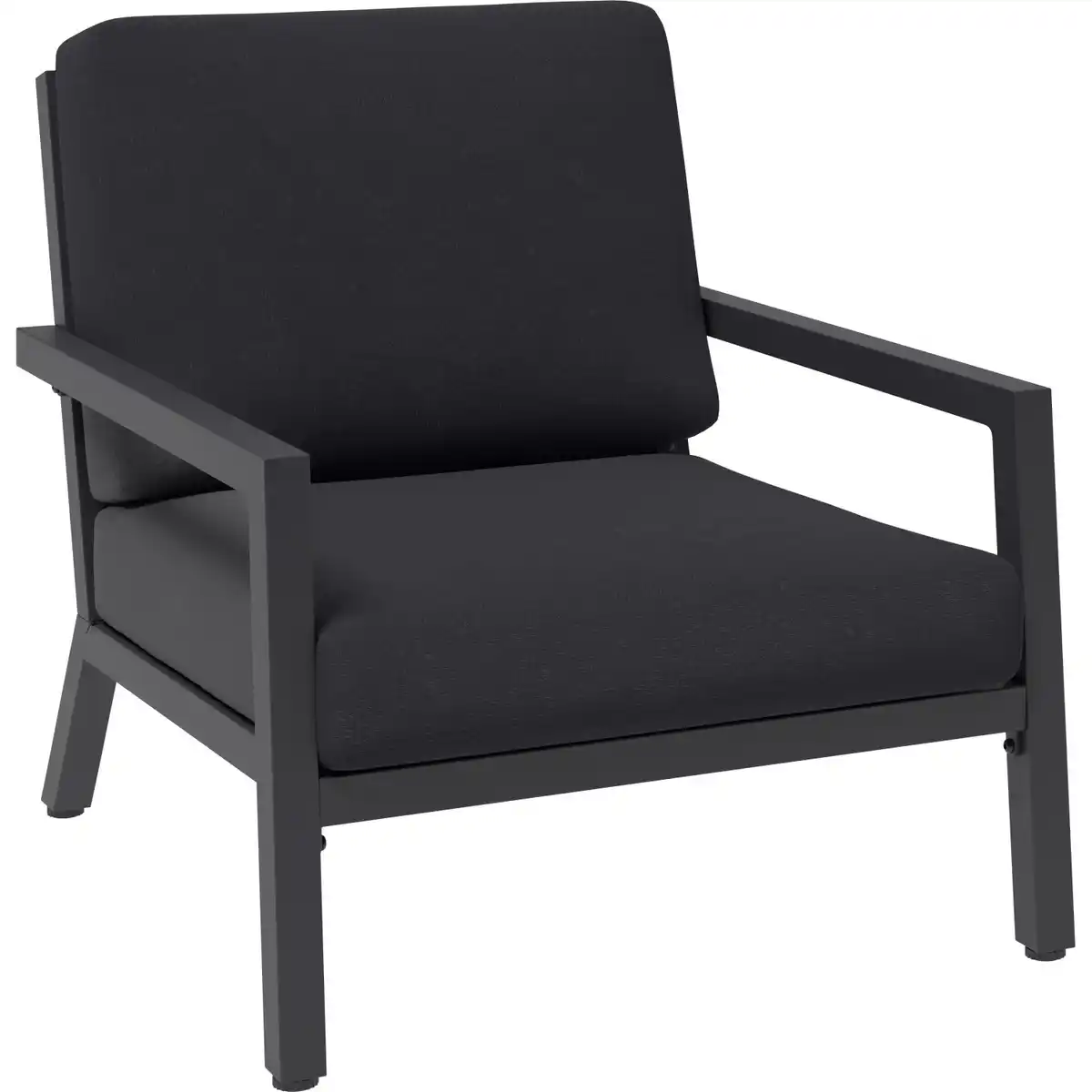 Bild 4 von Lounge-Gruppe Springtown 4-teilig Aluminium Schwarz-Dunkelgrau