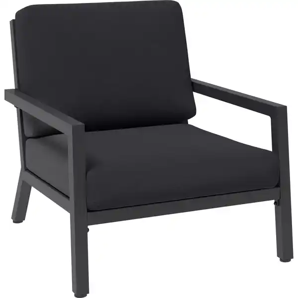 Bild 4 von Lounge-Gruppe Springtown 4-teilig Aluminium Schwarz-Dunkelgrau