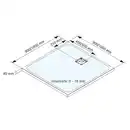 Bild 3 von Schulte Duschwanne Mineralguss mit Steinstruktur 1000 x 1000 mm Grau