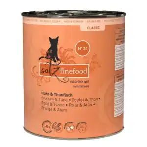 Catz finefood Nassfutter Katze Classic Adult No. 25 Huhn und Thunfisch 6x800 g