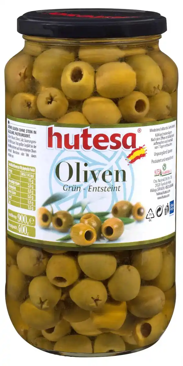 Bild 1 von HUTESA Oliven, 900-g-Glas