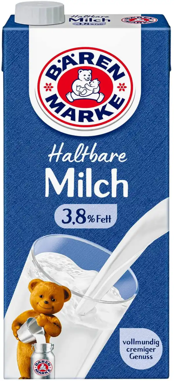 Bild 1 von BÄRENMARKE Haltbare Milch, 3,8 % Fett, 1-l-Packg.