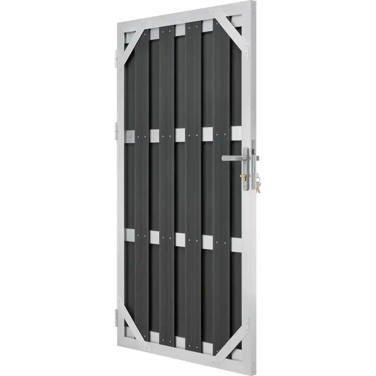 Bild 4 von WPC-Tür Aluminium Anthrazit 180 cm x 100 cm