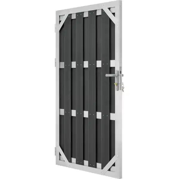 Bild 4 von WPC-Tür Aluminium Anthrazit 180 cm x 100 cm