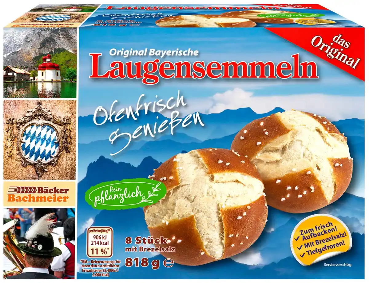 Bild 1 von BACHMEIER Laugenbrötchen, 8 St. = 818-g-Packg.