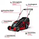 Bild 2 von Einhell Power X-Change Akku-Rasenmäher GE-CM 43 Li 63 l Fangkorb inkl. 2 Akkus