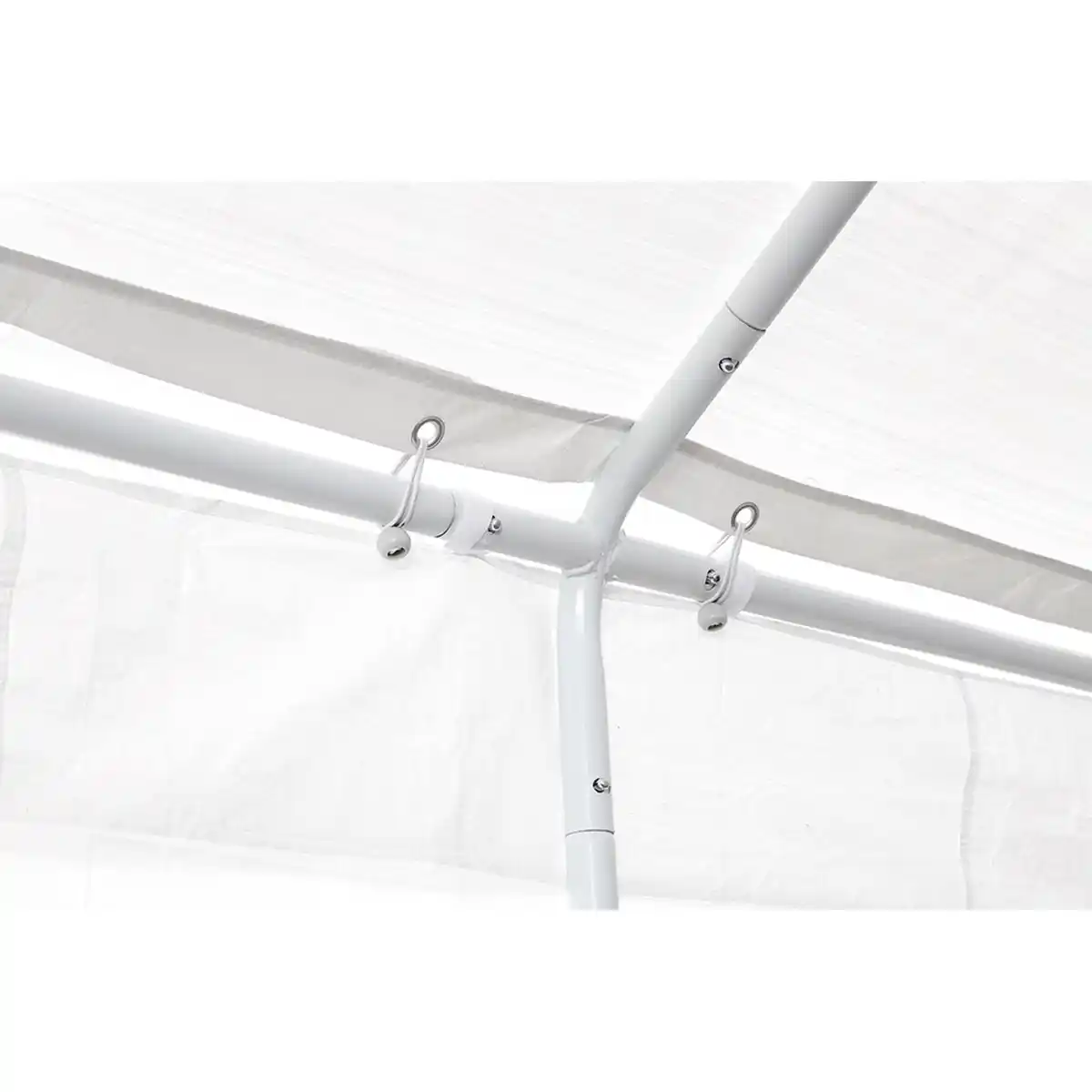 Bild 2 von Partyzelt (Carport) inklusive aller Seitenteile Weiß 4 x 8 m
