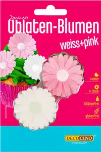DECOCINO Oblaten-Blumen, 2 - 7-g-Packg.