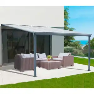 Floraworld Terrassenüberdachung Anthrazit 312 cm x 303 cm