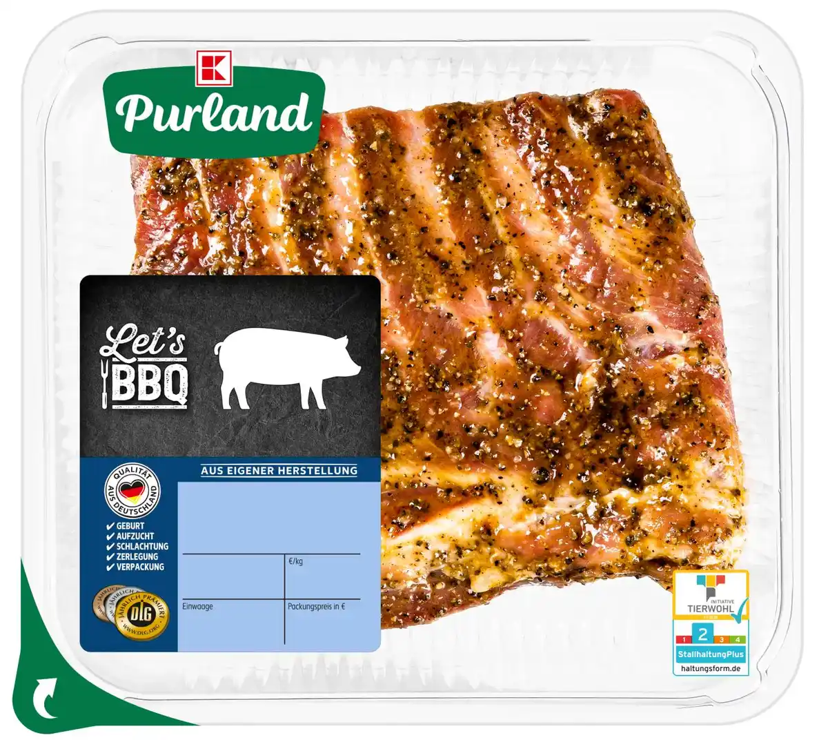 Bild 1 von K-PURLAND Pork Ribs Black Pepper Style, kg