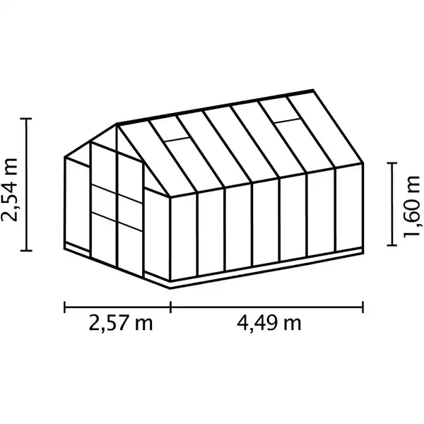 Bild 3 von Vitavia Gewächshaus Olymp 11500 HKP 6 mm Alu B 257 cm x T 449 cm
