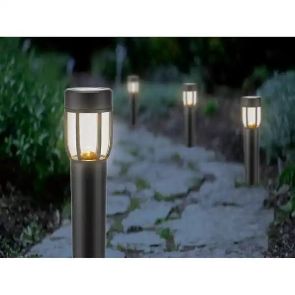 Bild 3 von LED-Solarfackel mit Erdspieß Schwarz 7 cm x 7 cm x 40 cm