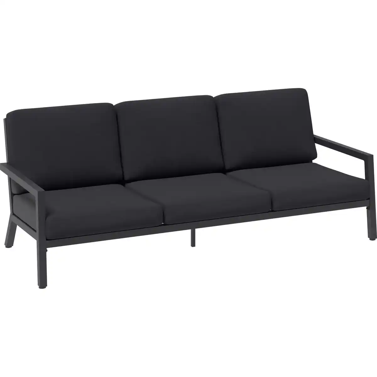 Bild 3 von Lounge-Gruppe Springtown 4-teilig Aluminium Schwarz-Dunkelgrau
