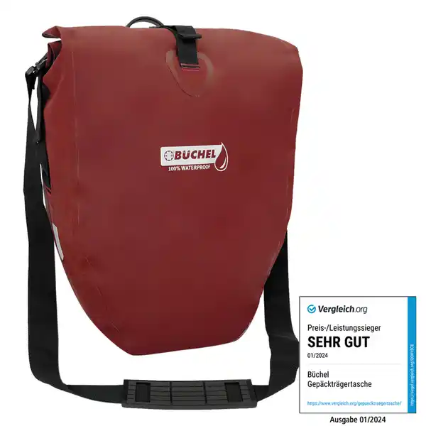 Bild 1 von Wasserdichte Fahrradtasche - Merlot
