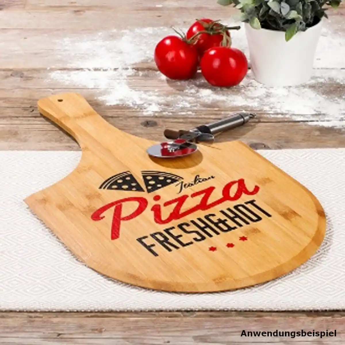 Bild 1 von Pizzabrett aus Bambusholz für Ø30 cm Pizzen