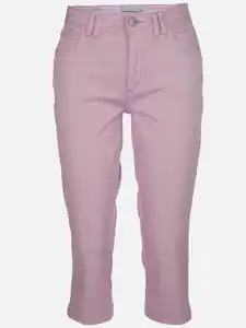 Damen Caprihose in slimfit Form Lila