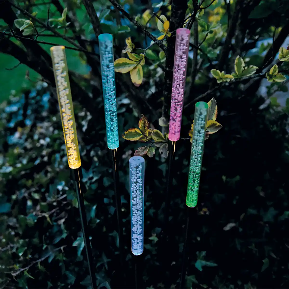Bild 1 von XXL-LED-Solar-Acrylstecker 5er - Farbwechselnd