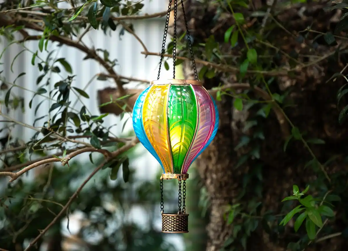 Bild 1 von Solar-Heißluftballon 14x45cm Warmweiß