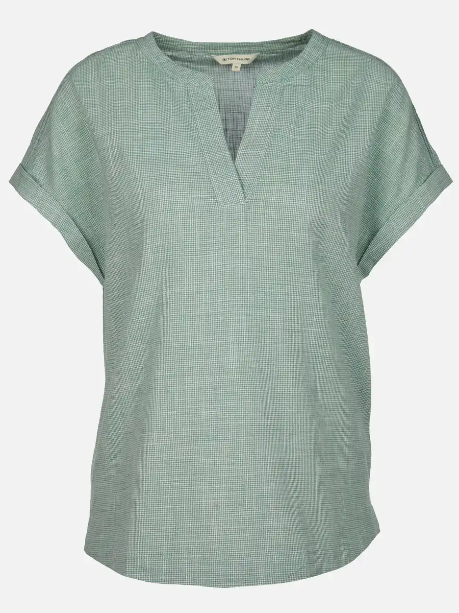 Bild 1 von Damen Blusenshirt mit Karos Grün