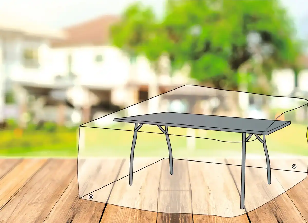 Bild 1 von Abdeckhaube für Tisch eckig 150x100x75cm