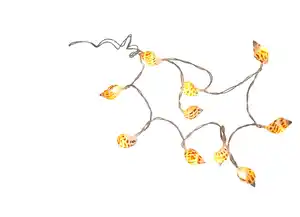 Muschel-Lichterkette mit 10 warmweißen LEDs