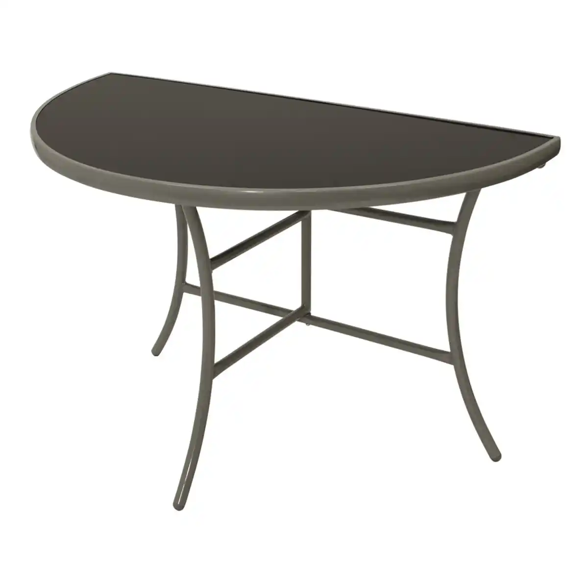 Bild 1 von Wandtisch 110 x 58 x 71 cm halbrund Stahl & Glas