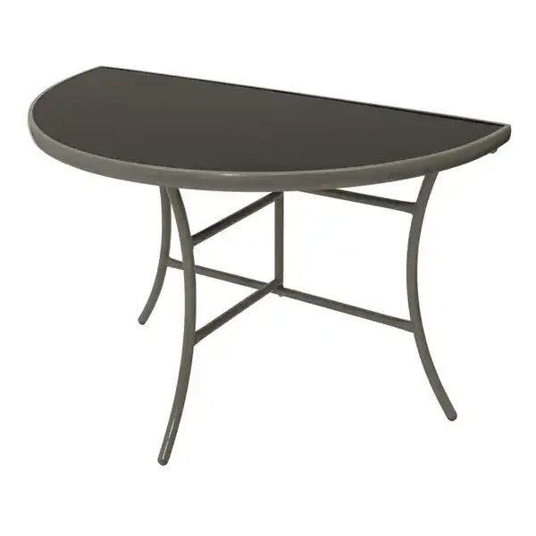 Bild 1 von Wandtisch 110 x 58 x 71 cm halbrund Stahl & Glas