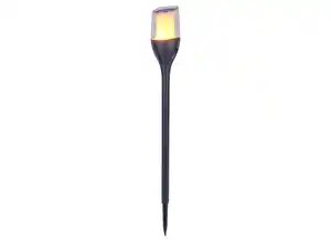 Solar-Gartenfackel 7,5x64cm Warmweiß