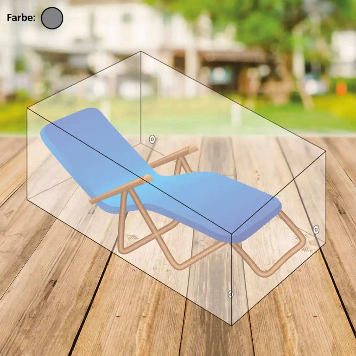 Bild 1 von Abdeckhaube für Gartenliege 75x40x200cm Anthrazit