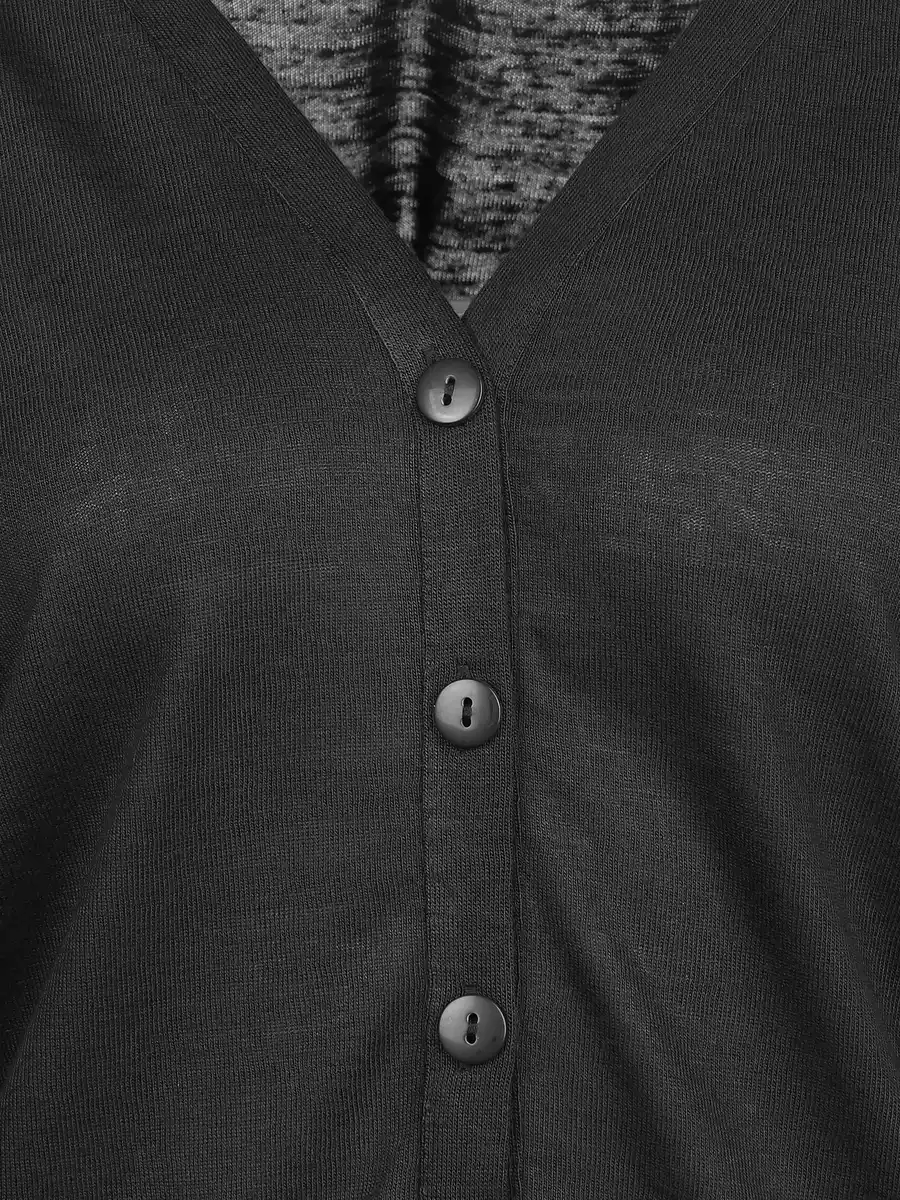 Bild 3 von Damen Cardigan mit V-Ausschnitt Schwarz