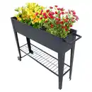 Bild 1 von Metall-Hochbeet mit Rollen Anthrazit-Schwarz
