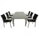 Bild 1 von Gartengarnitur 7-teilig Aluminium Textillehne schwarz