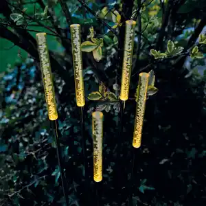 XXL-LED-Solar-Acrylstecker 5er - Warmweiß
