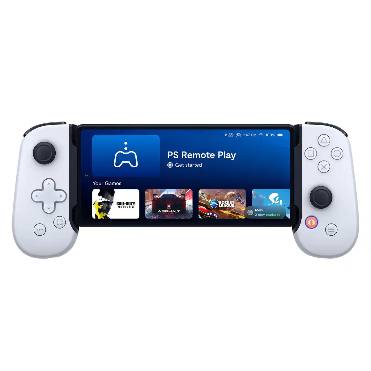 Bild 1 von Backbone One - PlayStation Edition für Android und iPhone 15. Mobile Gaming-Controller, weiß, 0 wei