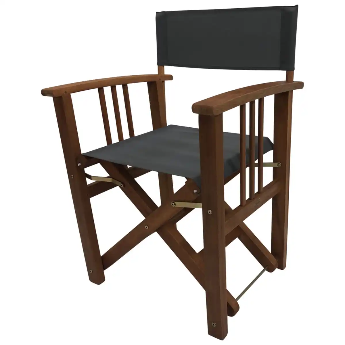 Bild 1 von Regiesessel Eukalyptus geölt mit Stoffbezug in Grau