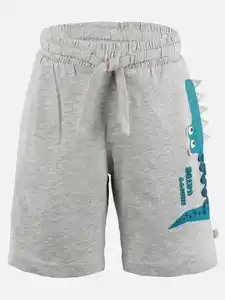 Jungen Sweatshorts mit Krokodil Grau