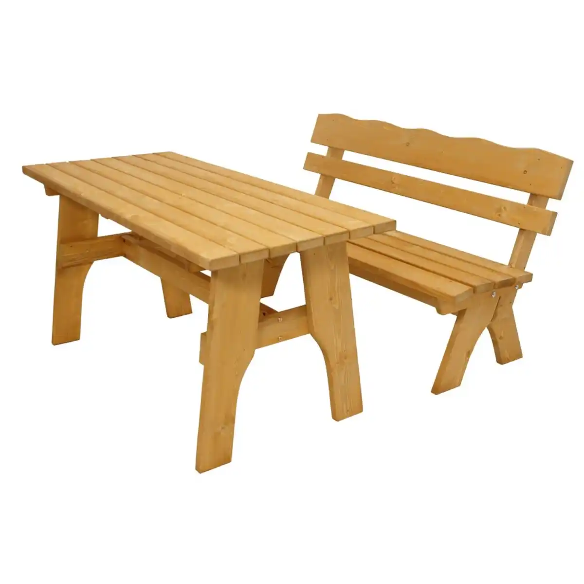 Bild 1 von Gartengarnitur 2-teilig Kiefer hellbraun lackiert