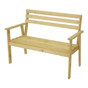 Gartenbank 2-Sitzer Kiefer natur 115 x 58 x 87 cm