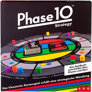 Mattel Games Phase 10 Strategy Brettspiel, Gesellschaftsspiel, Familienspiel, 1 Stk