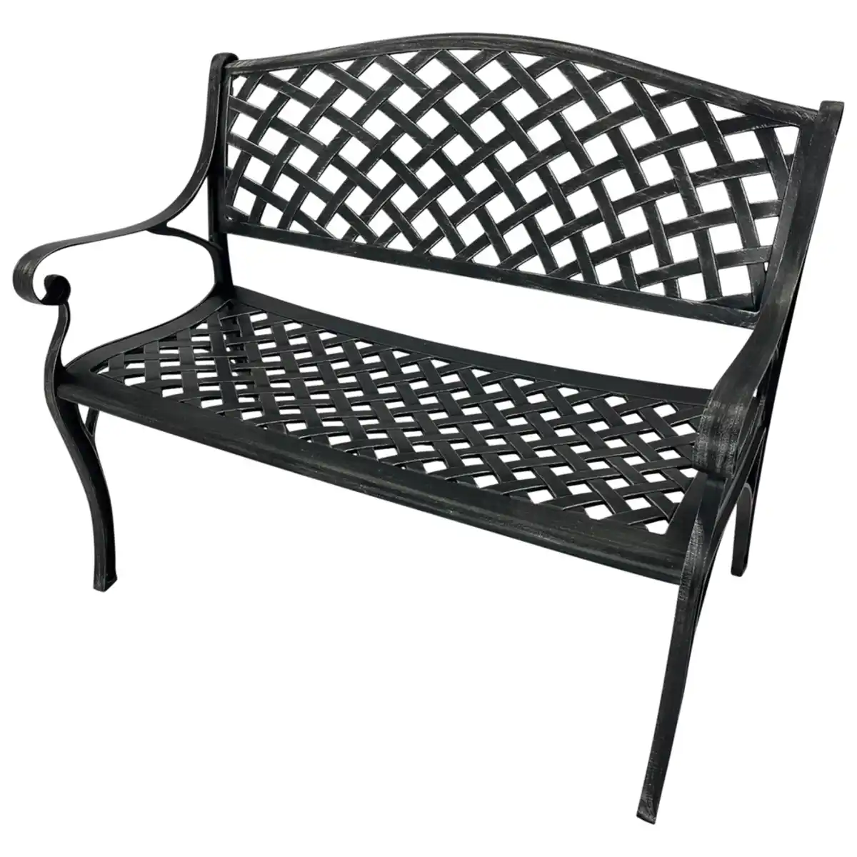 Bild 1 von Gartenbank 2-Sitzer 105 cm Aluguss Antik-Grau