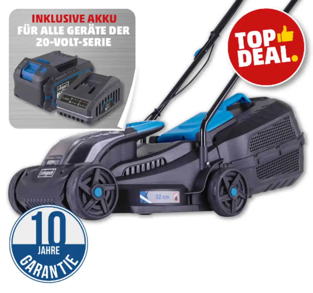 Bild 1 von SCHEPPACH Akku-Rasenmäher BC-MP320-X – SET L*