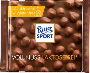 Ritter Sport Schokolade Voll-Nuss Laktosefrei, 100 g