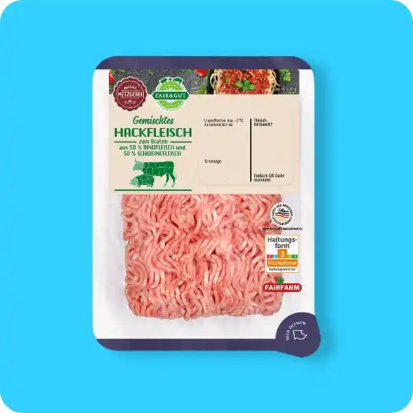 Bild 1 von FAIR & GUT Gemischtes Hackfleisch, Aus Rind- und Schweinefleisch