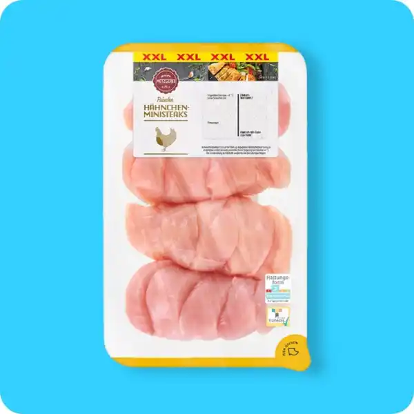 Bild 1 von MEINE METZGEREI Hähnchen-Ministeaks, Aus dem Hähnchenbrustfilet geschnitten