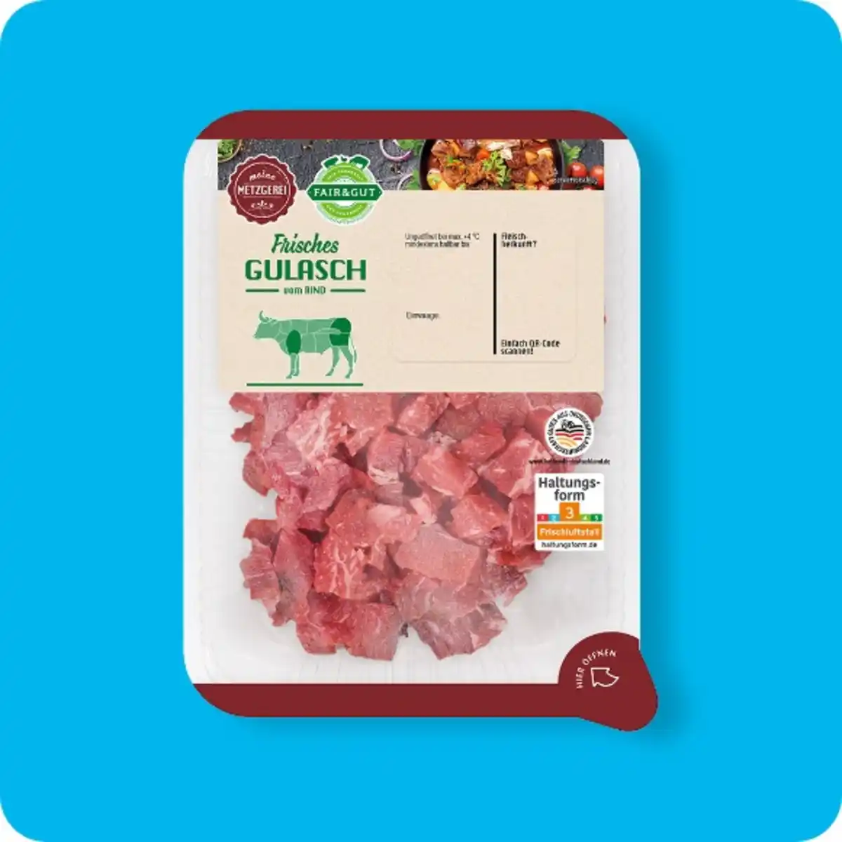 Bild 1 von FAIR & GUT Gulasch, Vom Rind